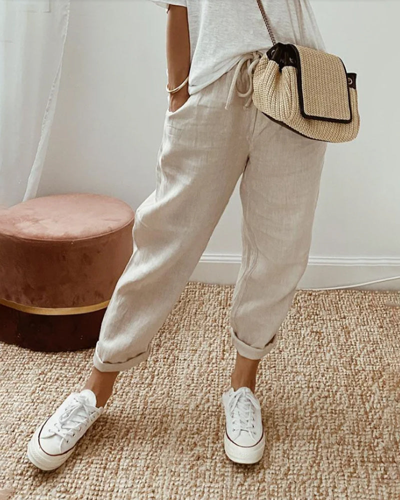 Skylar | Comfortable Elastic Waist Drawstring Pants