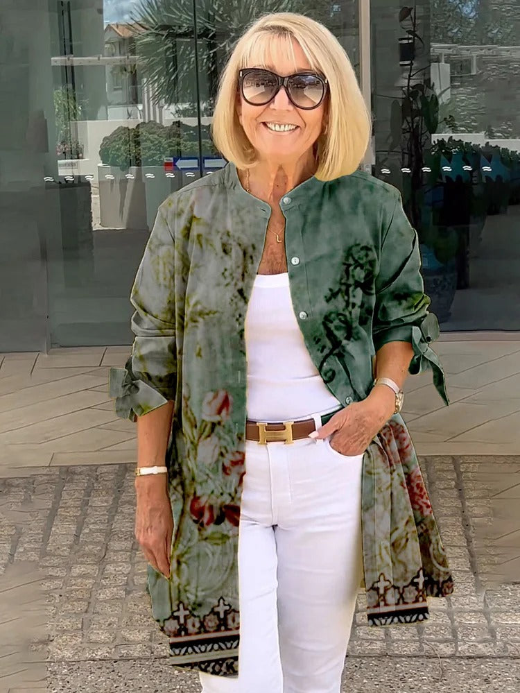 Florabel | Bow Sleeve Printed Jacket