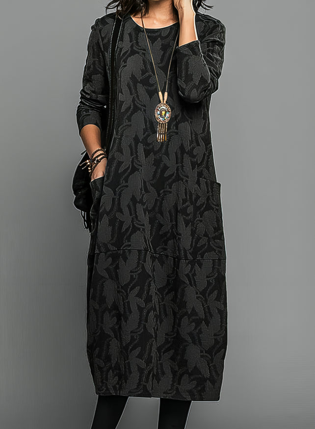 Dina | Elegant Tummy Covering Winter Dress