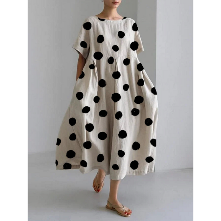 Valentina | Casual Long Dress With Iconic Polka Dots