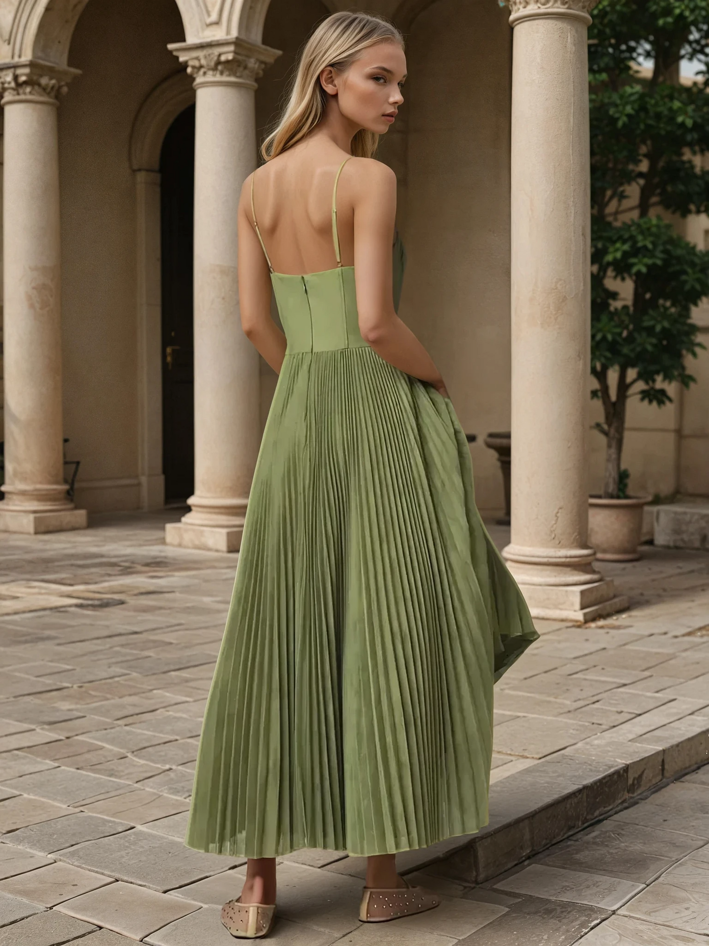Claudetta | Sleeveless Midi Dress With Bustier