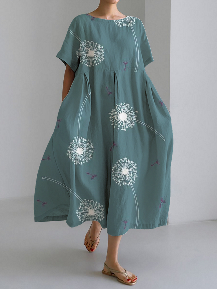 Gabriella | Feather Print Maxi Summer Dress