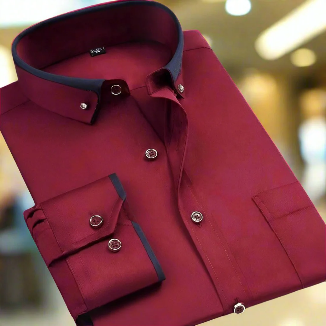 Men's Classic Collar Long Sleeve Dress Shirt
