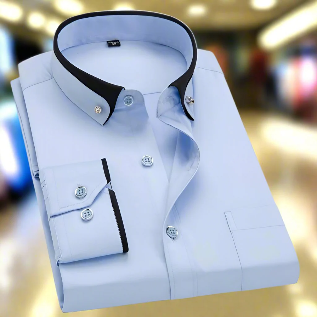 Men's Classic Collar Long Sleeve Dress Shirt