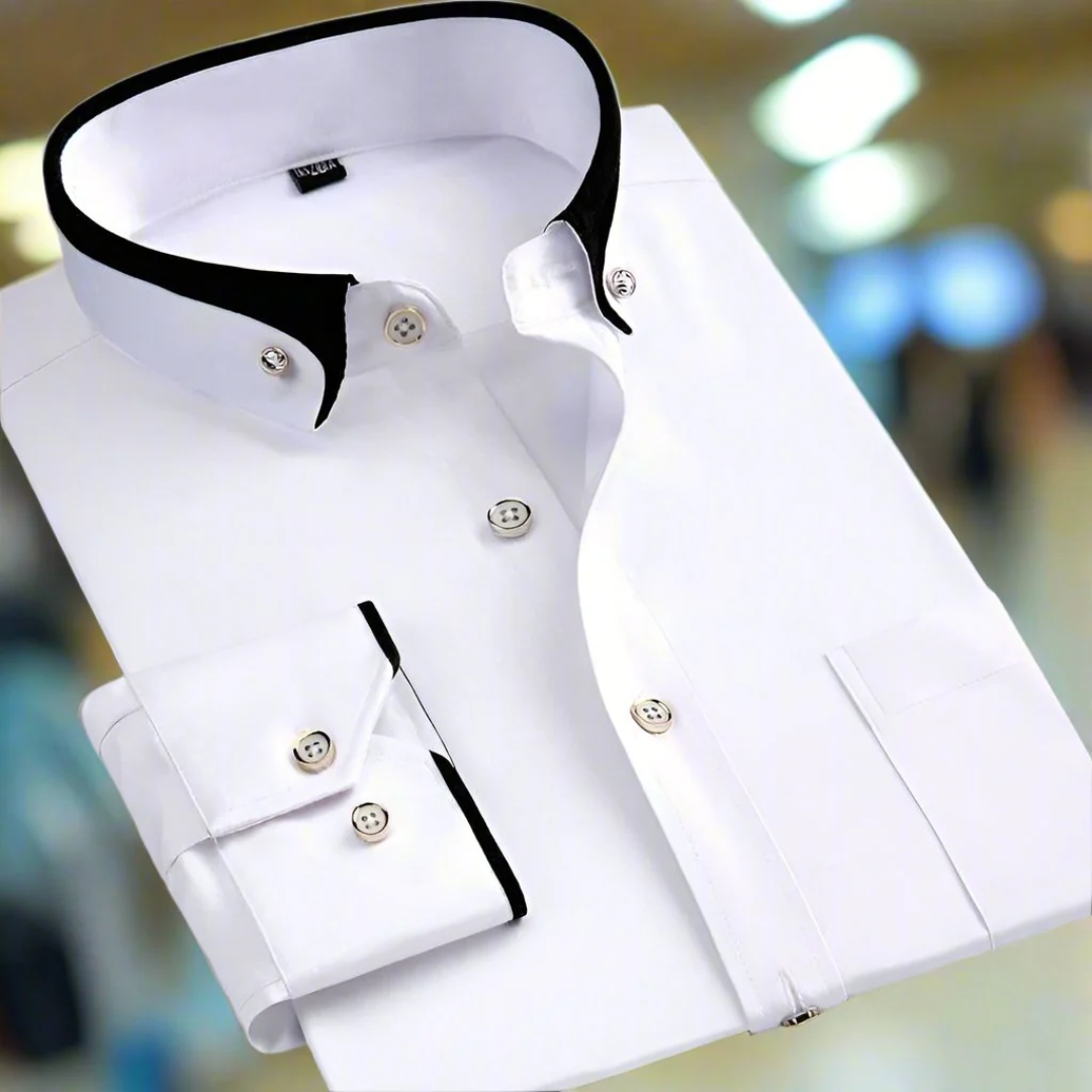 Men's Classic Collar Long Sleeve Dress Shirt