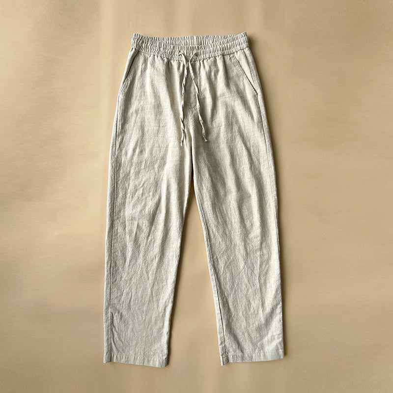 Men’s Elastic Waist Drawstring Casual Pants
