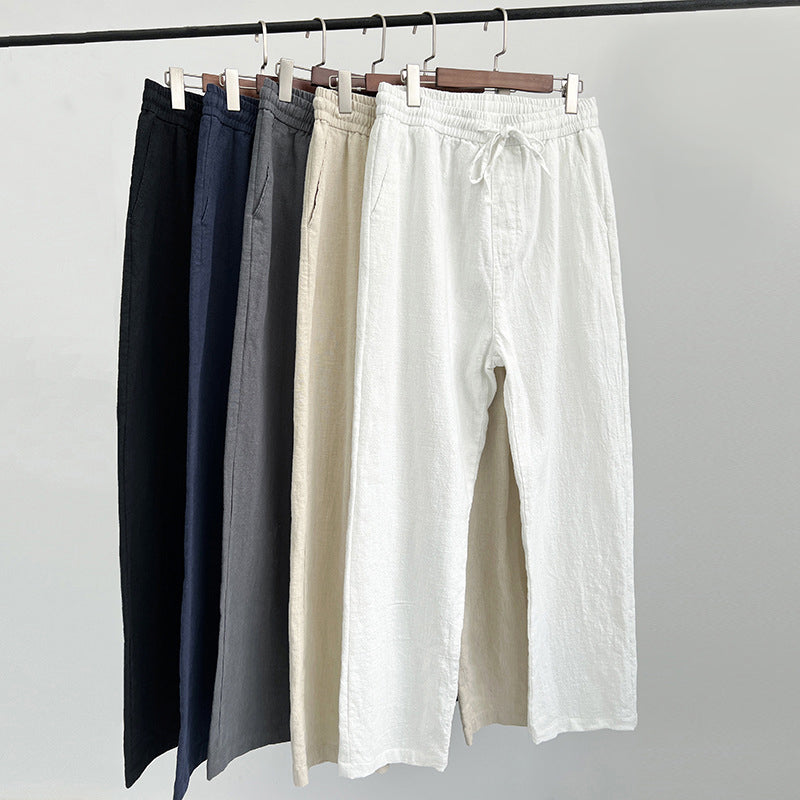 Men’s Elastic Waist Drawstring Casual Pants