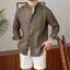 Men’s Lightweight Mandarin Collar Button Up Shirt