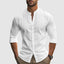 Men’s Mandarin Collar Long Sleeve Button Up Shirt