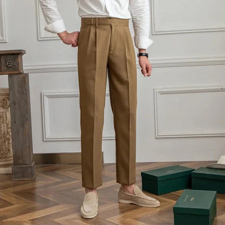 Men’s Pleated Straight Leg Dress Pants