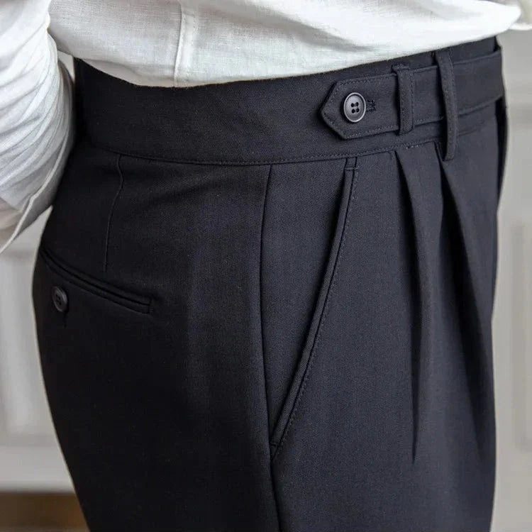 Men’s Pleated Straight Leg Dress Pants