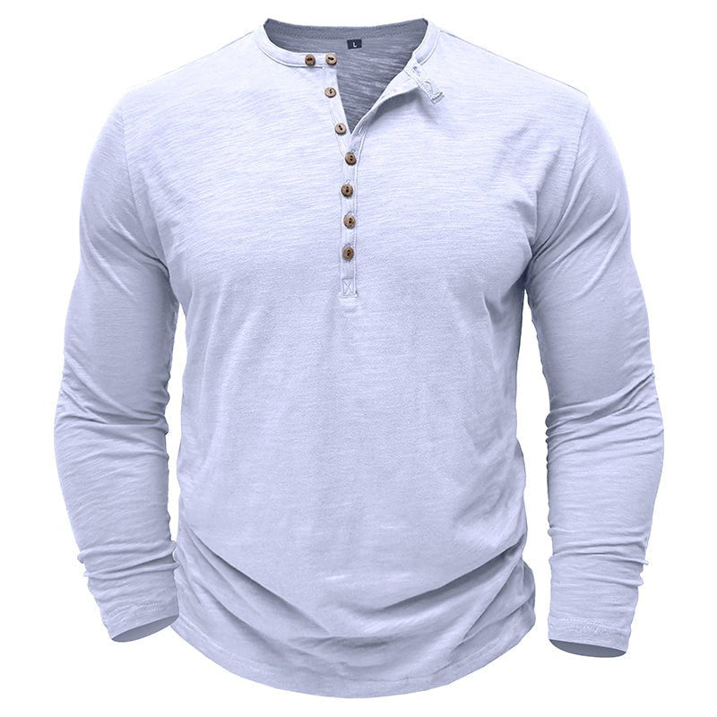 Men’s Slim Fit Long Sleeve Henley T-Shirt
