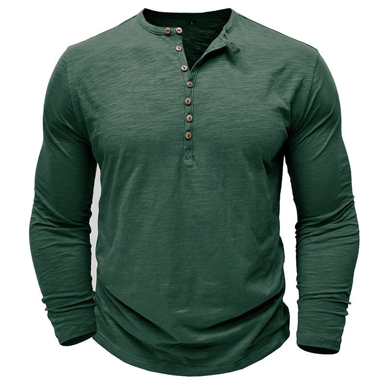 Men’s Slim Fit Long Sleeve Henley T-Shirt