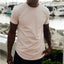 Men's Slim Fit Curved Hem Crew Neck T-Shirt