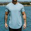 Men's Slim Fit Curved Hem Crew Neck T-Shirt