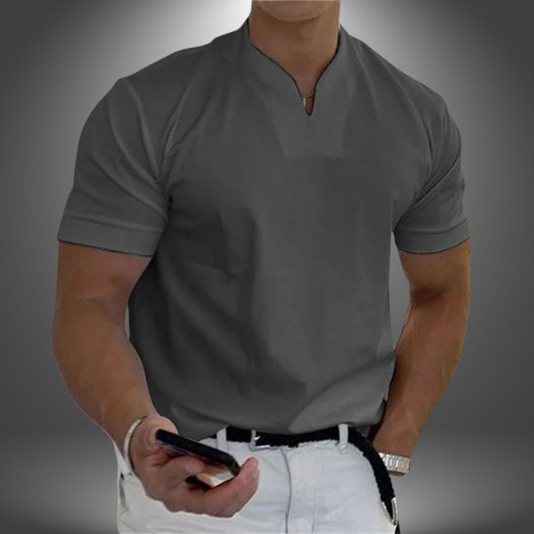Men's Slim Fit V-Neck Short Sleeve T-Shirt