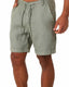 Men's Casual Drawstring Pleated Chino Shorts