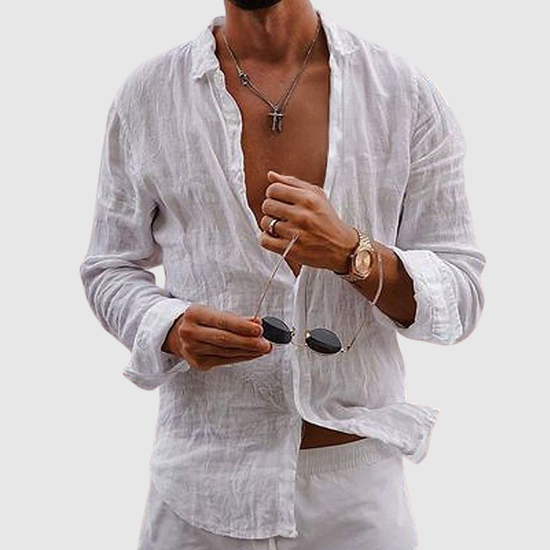 Men’s Lightweight Long Sleeve Buttoned Shirt