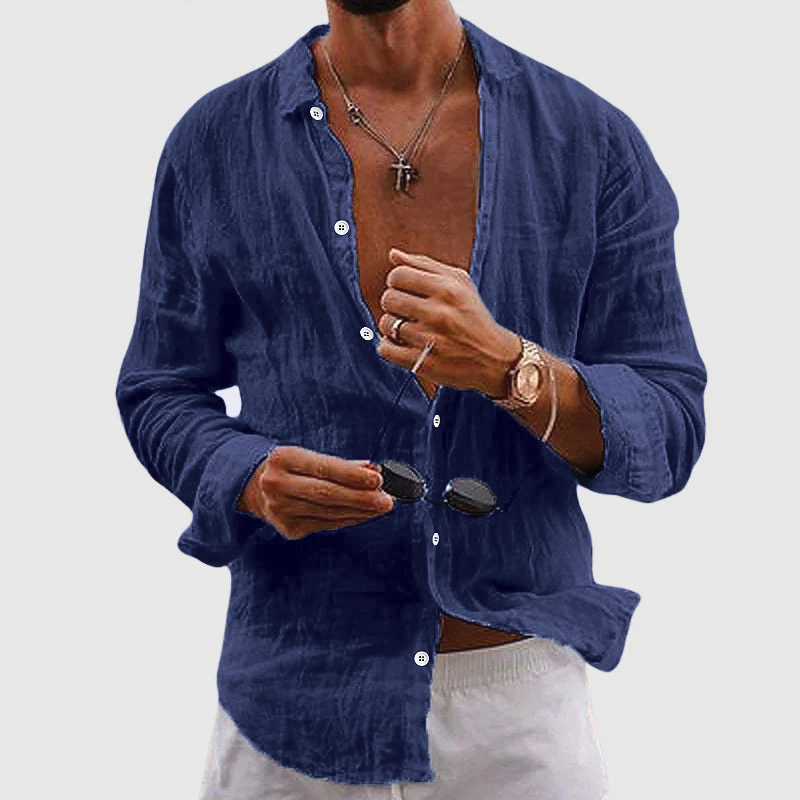 Men’s Lightweight Long Sleeve Buttoned Shirt