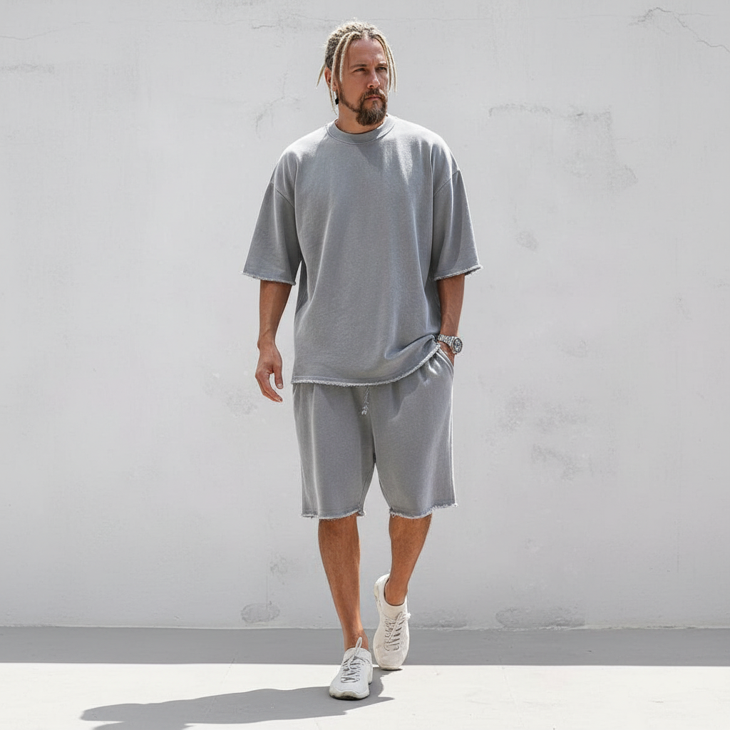 Men's Oversized T-Shirt and Shorts Set