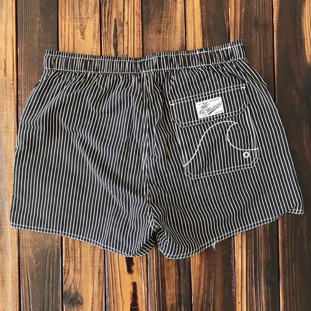 Men’s Striped Drawstring Swim Shorts