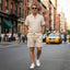 Men’s Summer Casual Buttoned Shirt and Shorts Set