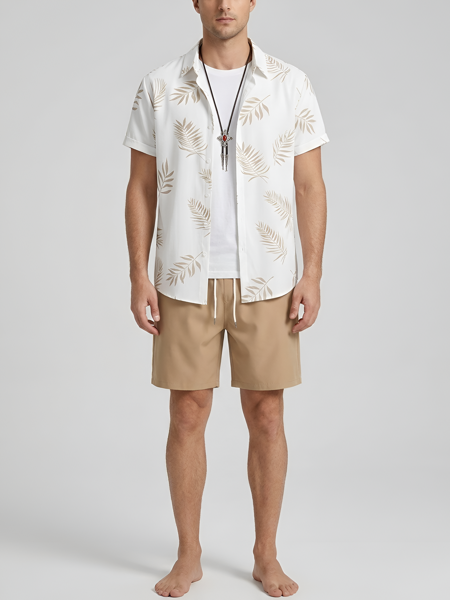 Men’s Tropical Print Short Sleeve Hawaiian Shirt