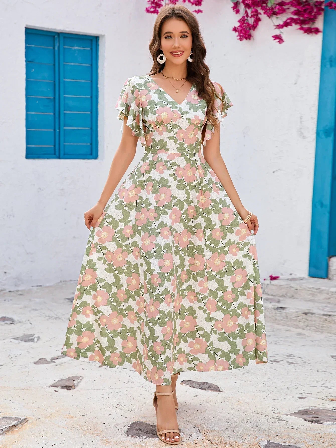 Arlina | Floral Midi Dress