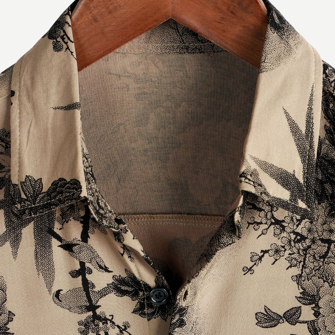 Men's Summer Floral Polo Shirt