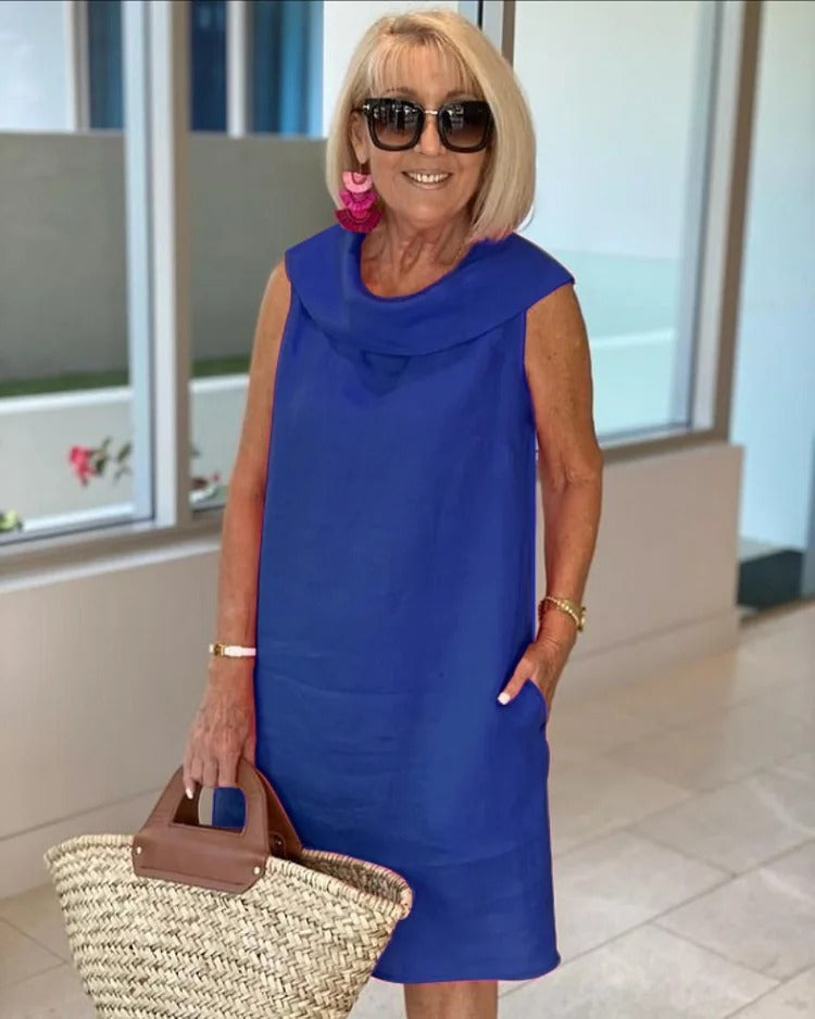 Lunessa | Elegant Ruffle Collar Dress