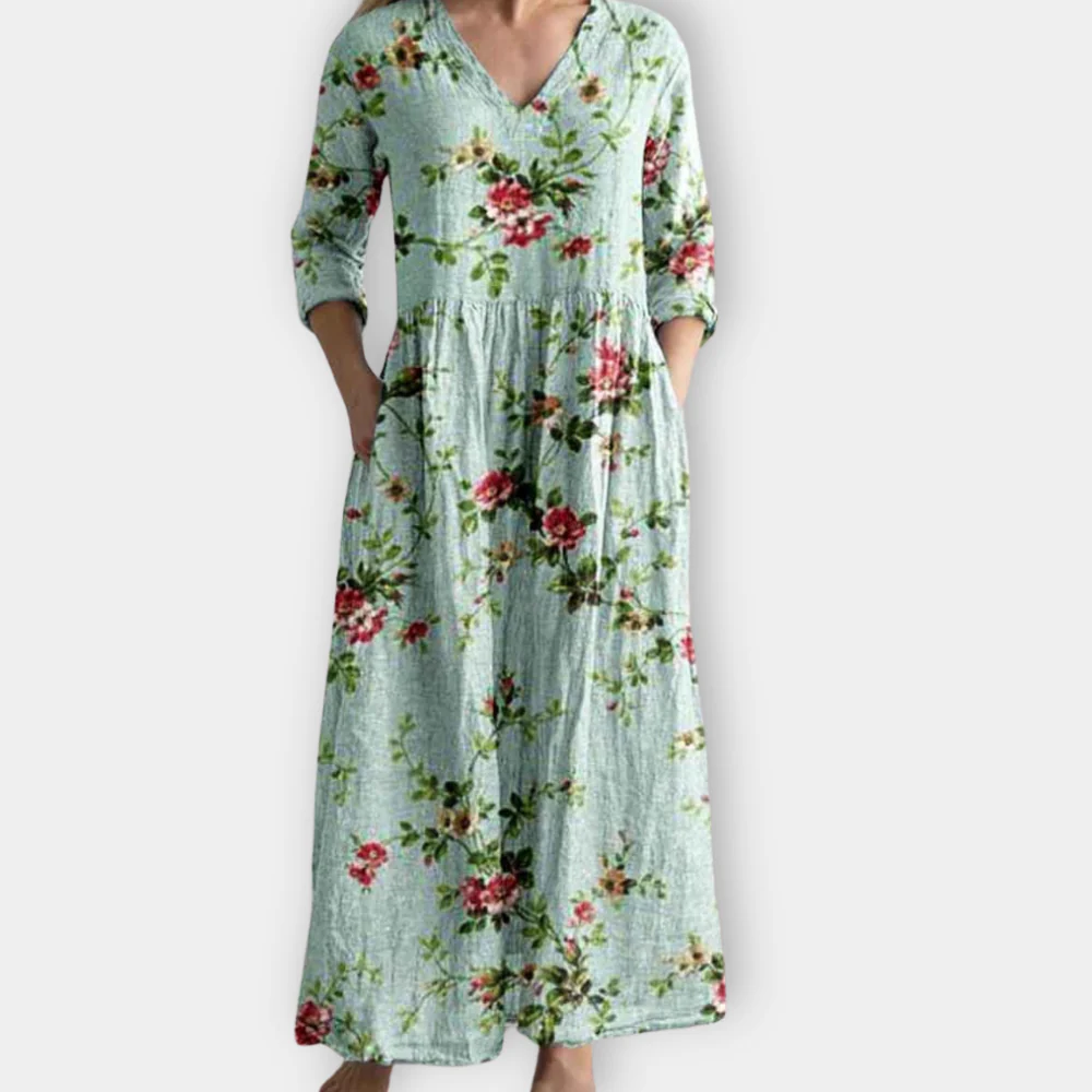 Amoret | Printed Casual Boho Maxi Dress