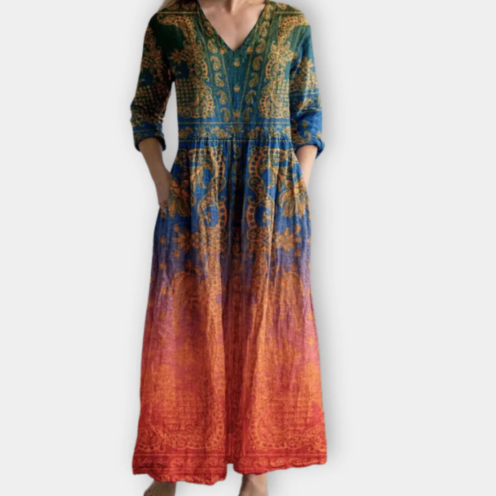Fionelle | Stylish Printed Long Sleeve Dress