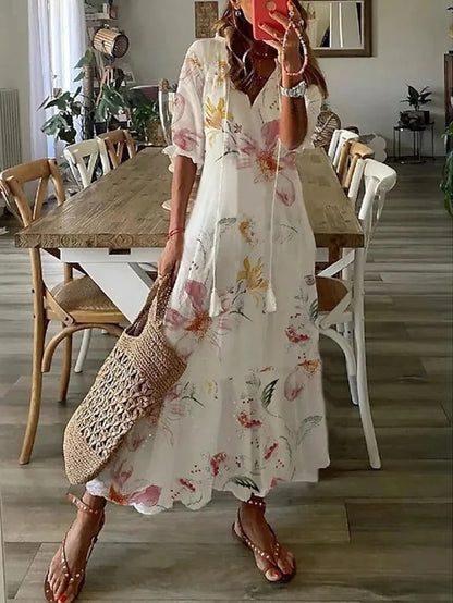 Dianna | Bohemian Dress With Center Opening