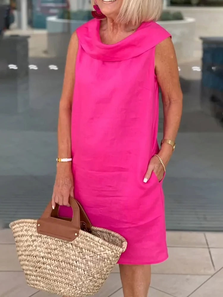 Lunessa | Elegant Ruffle Collar Dress