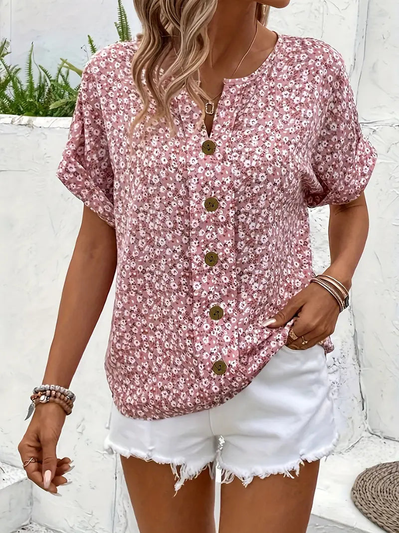 Jelena | Stylish Buttons Summer Top