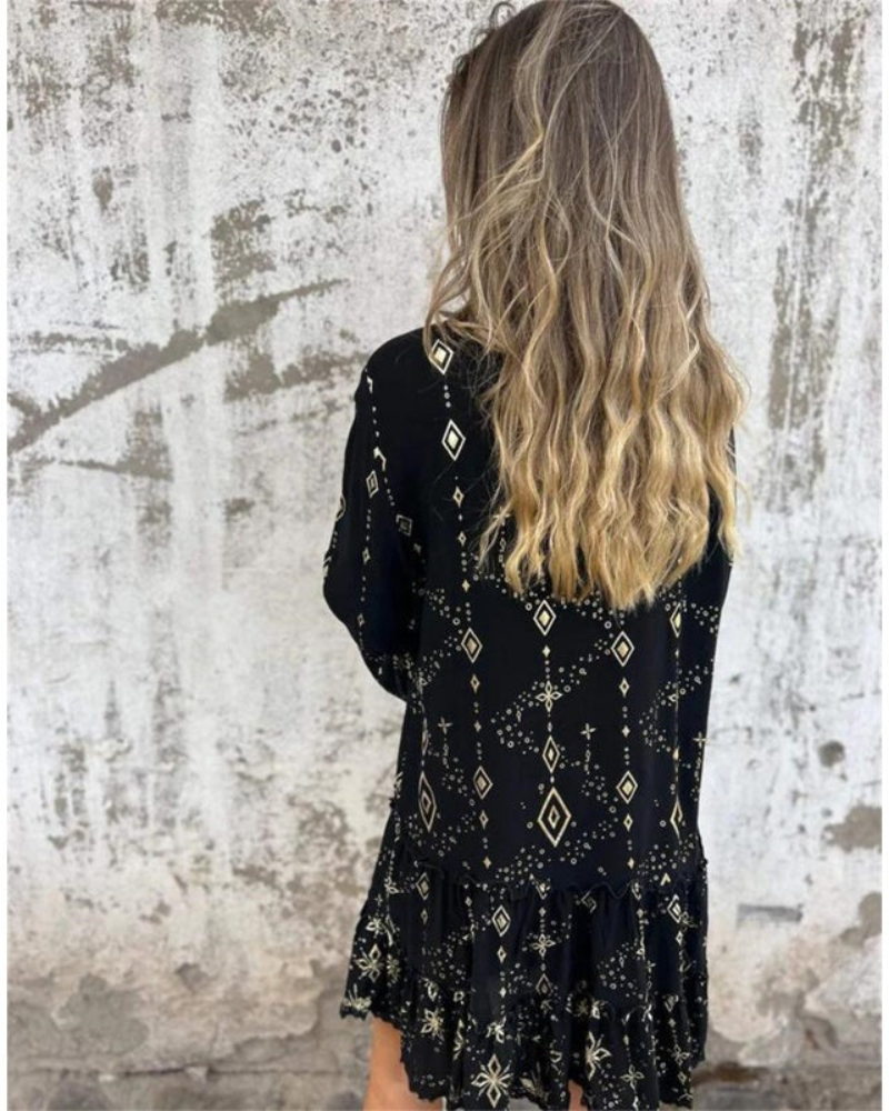 Teagan | Women's Loose Fit V-Neck Boho Dress