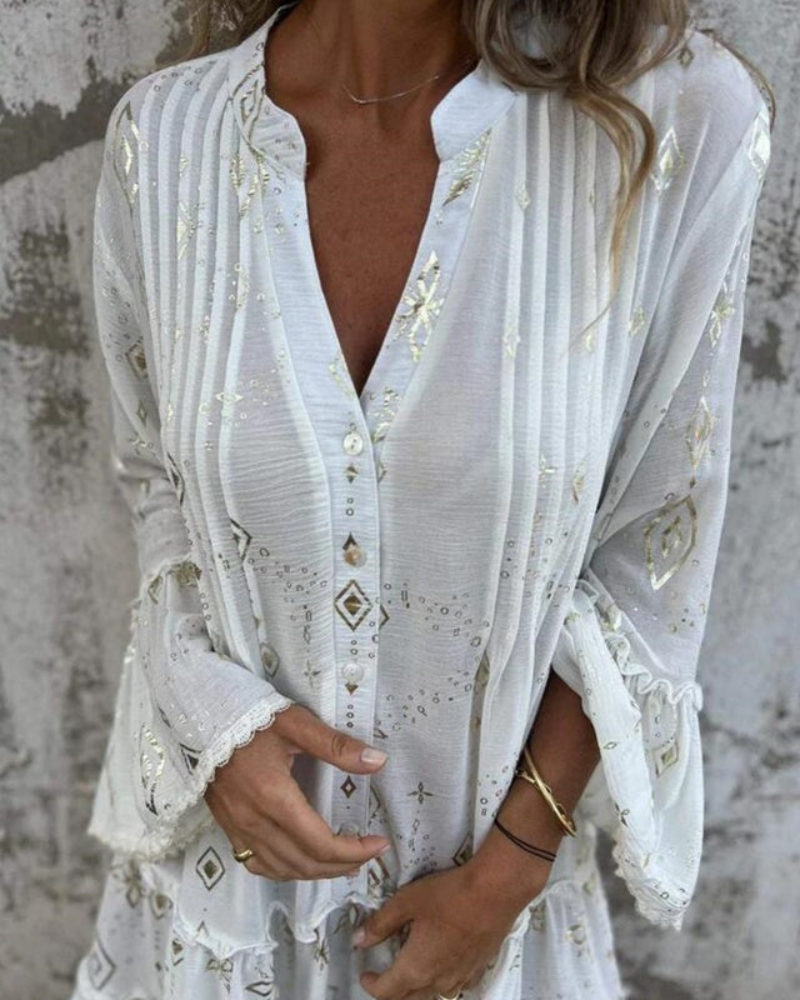 Teagan | Women's Loose Fit V-Neck Boho Dress