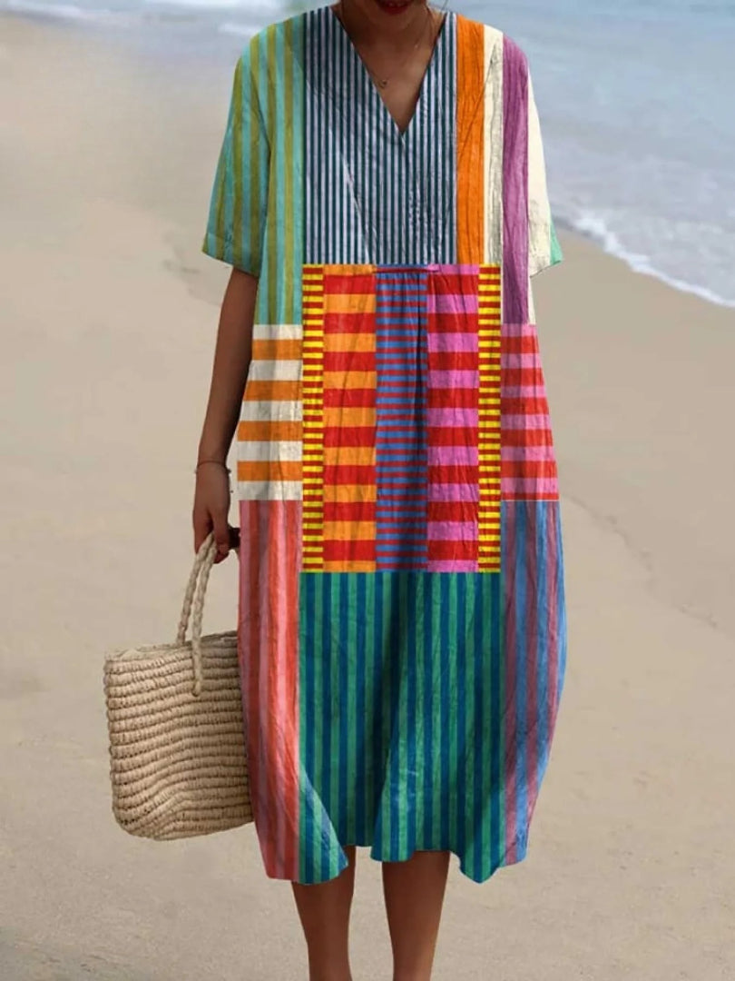 Danika | Vintage Style Geometric Print Dress