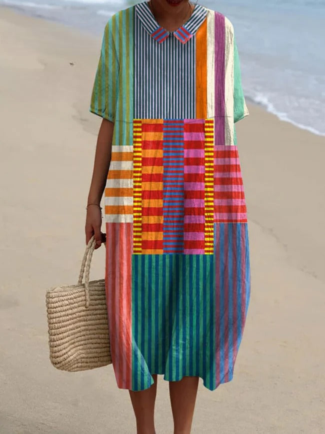 Danika | Vintage Style Geometric Print Dress