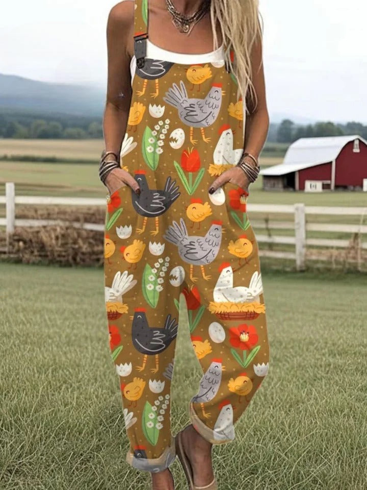 Edris | Flying Bees Embroidered Jumpsuit