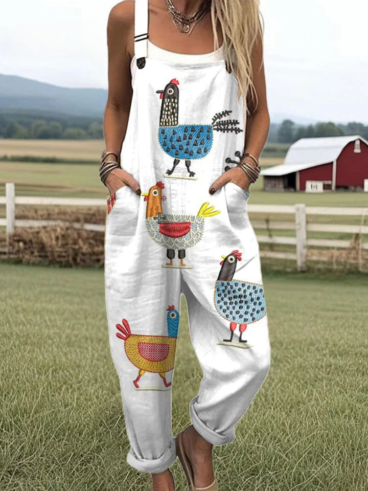 Edris | Flying Bees Embroidered Jumpsuit