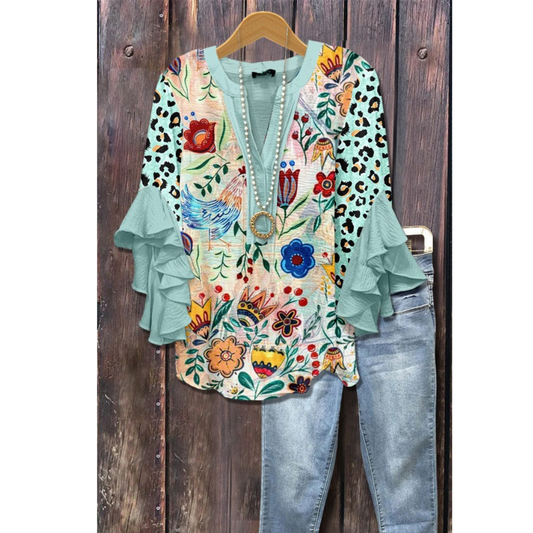 Amarri | Classy Mixed Floral Vintage Blouse