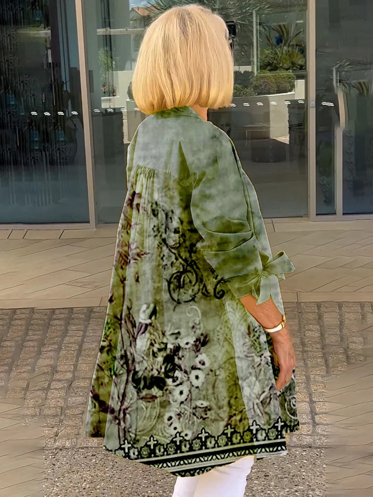 Florabel | Bow Sleeve Printed Jacket