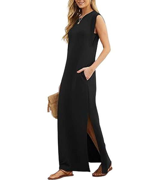 Romaisa | Casual Long Dress with Slit
