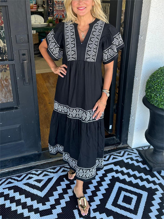 Nancy | Timeless Maxi Dress With Tummy Concealing