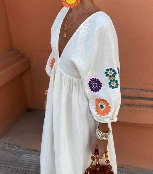 Maëlle | Embroidered Long Dress