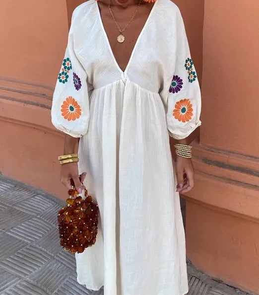 Maëlle | Embroidered Long Dress