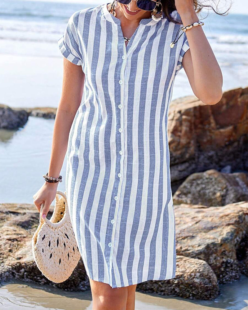 Martine | Elegant Striped Dress