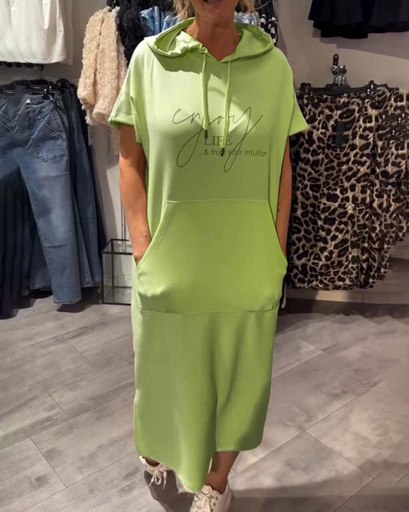 Anika | Everyday Dress with Drawstring Closure and Hood