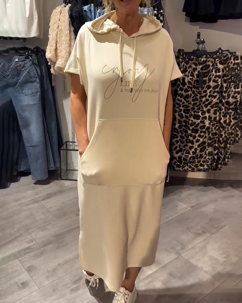 Anika | Everyday Dress with Drawstring Closure and Hood